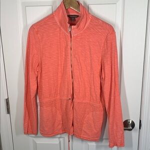Tommy Bahama coral zip front jacket size small